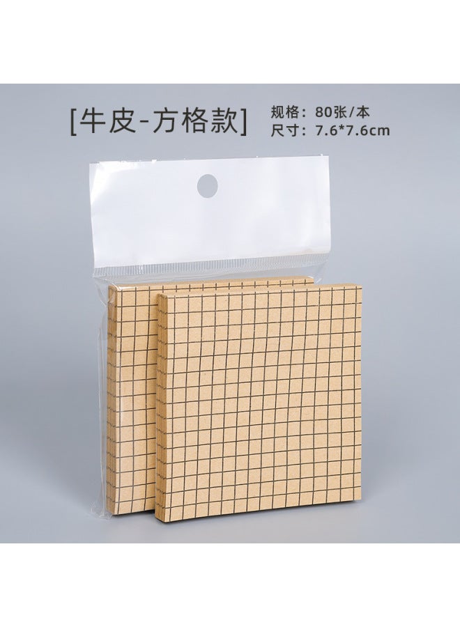 HELPS Creative Grid Post-it Sticky Tearable Notepad Student Office Label Portable Post-it Paper N Stickers - Image 1