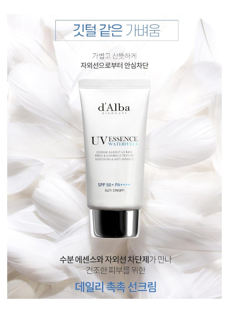 d'alba Piedmont Waterfull Essence Sunscreen, Vegan Skincare, Lightweight Sunscreen with BROAD SPECTRUM SPF 50+, Glowy, Safe for all Skin Types, Korean Skin Care - Image 4