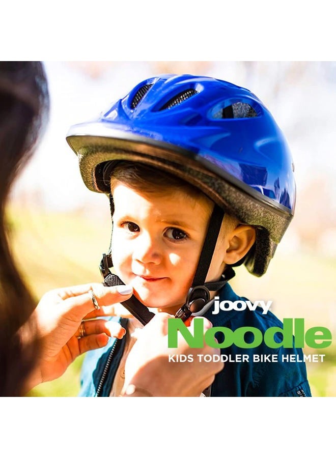 Joovy Noodle Bike Helmet for Toddlers and Kids Aged 1-9 with Adjustable-Fit Sizing Dial, Sun Visor, Pinch Guard on Chin Strap, and 14 Vents to Keep Little Ones Cool (Medium, Greenie) - Image 3