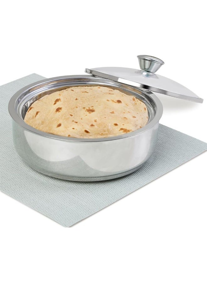 BOROSIL Stainless Steel Insulated Roti Server, 1.1 Litres, Silver - Image 1