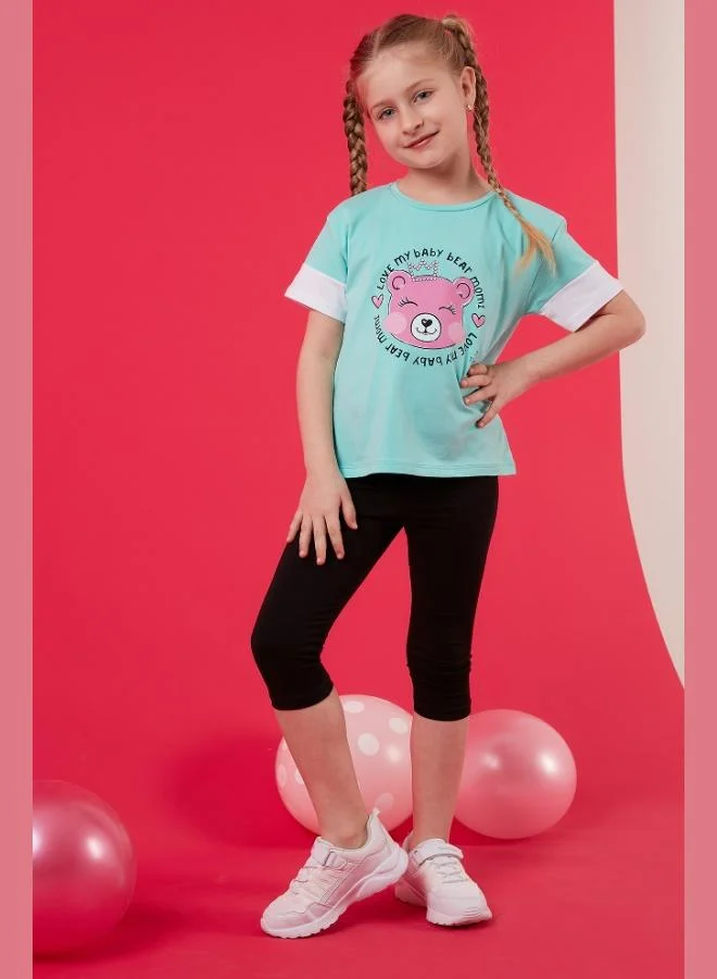 Lela Lela Cotton Printed Crew Neck T Shirt Girl T-Shirt 6211038