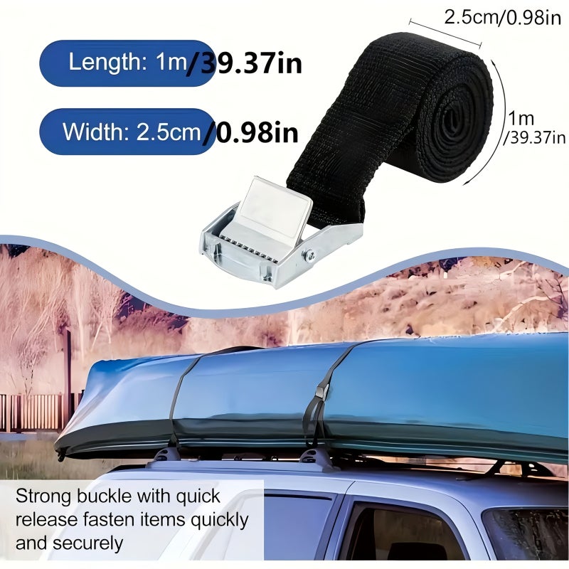 9pcs Short Tie Down Straps With Quick Release Buckles For Luggage Cargo Car Bicycle - Image 2
