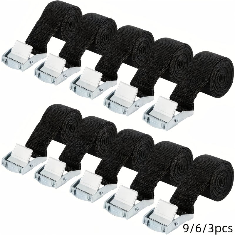 9pcs Short Tie Down Straps With Quick Release Buckles For Luggage Cargo Car Bicycle - Image 4