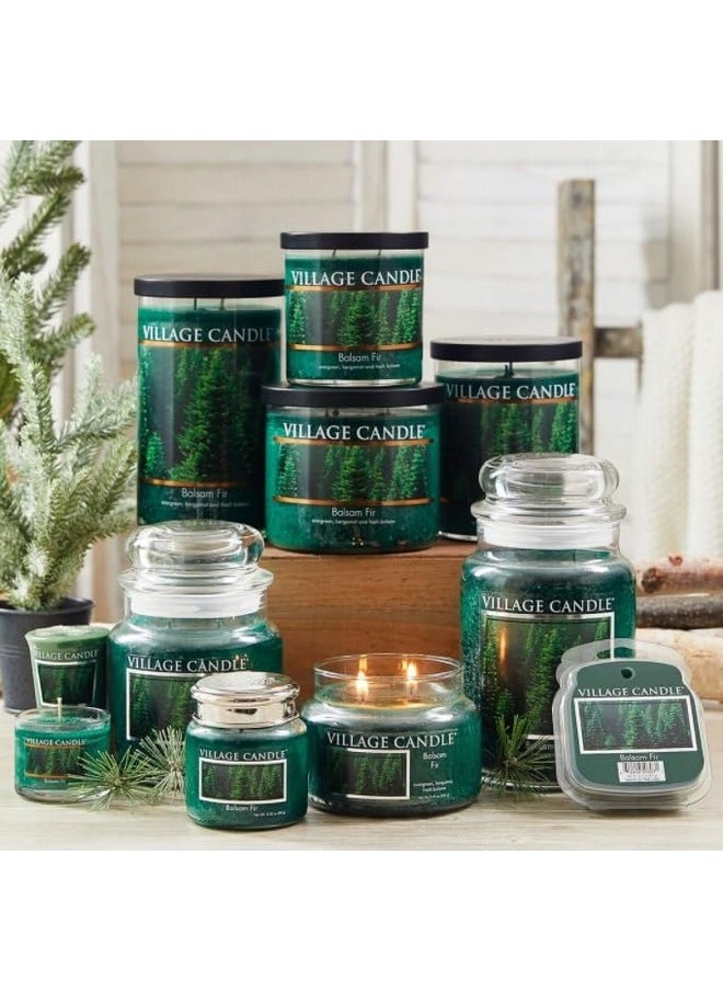 Village Candle Village Candle Balsam Fir Large Apothecary Jar, Scented Candle, 21.25 oz., Green  - Image 3