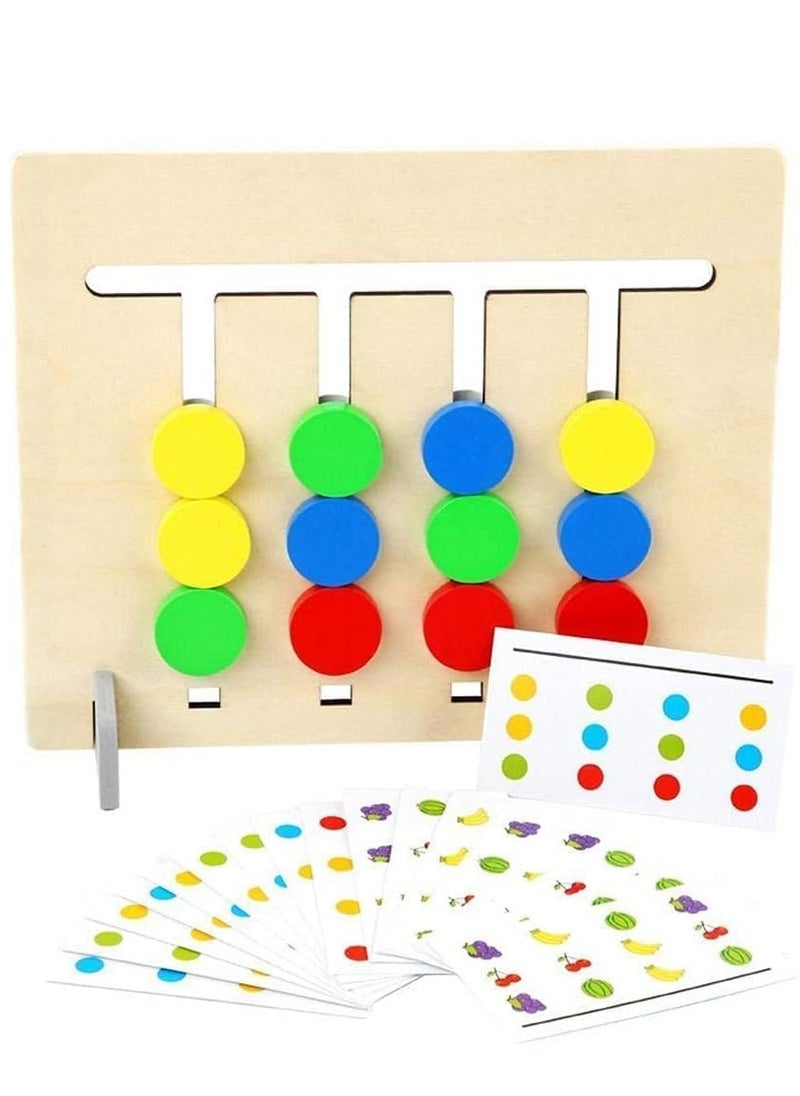 Generic - 4 Colors Wooden Puzzle Game for Kids Color Shape Sorting Logic Toys Maze Early Learning Developmental - Image 1