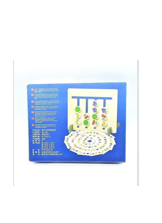 Generic - 4 Colors Wooden Puzzle Game for Kids Color Shape Sorting Logic Toys Maze Early Learning Developmental - Image 1