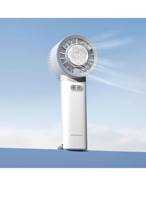 Ice Cooling Handheld Fan USB 3 Speeds Low Noise Pocket Cooling Fan with Cold Compress Function Portable for Travel