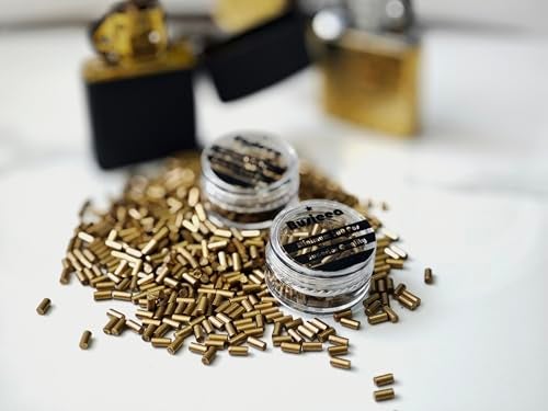 Busieea 100Pcs Lighter Flints, Flint Replacement Refills, All - Purpose Refills Suitable for Both Zippo and Clipper Lighters, Gold - Image 2