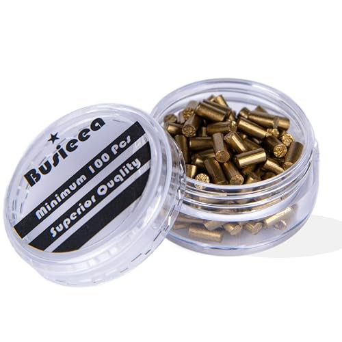 Busieea 100Pcs Lighter Flints, Flint Replacement Refills, All - Purpose Refills Suitable for Both Zippo and Clipper Lighters, Gold - Image 1