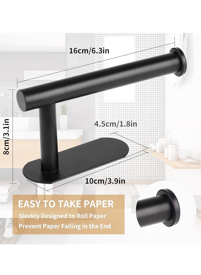 2 PCS Toilet Paper Holder - Self Adhesive Toilet Paper Holder Wall Mount for Bathroom, Stainless Steel Strip Toilet Paper Roll Holder Stick On Wall, No Drilling - Image 2