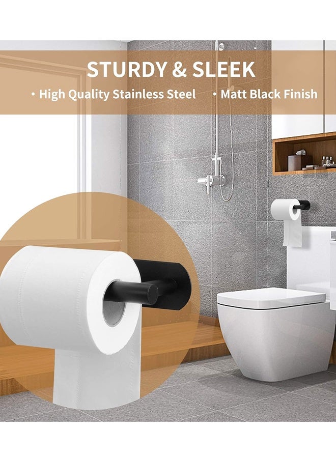 2 PCS Toilet Paper Holder - Self Adhesive Toilet Paper Holder Wall Mount for Bathroom, Stainless Steel Strip Toilet Paper Roll Holder Stick On Wall, No Drilling - Image 3