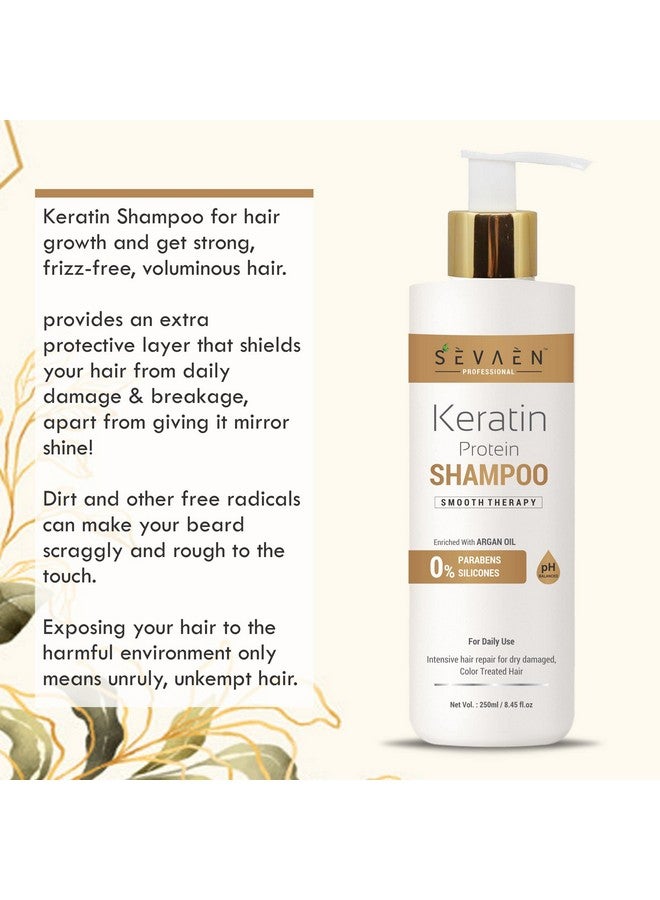 SEVAEN Keratin Complete Care Trio: Shampoo, Spa, And Serum For Total Transformation Professional Hair Care Combo 1 Shampoo, 1 Hair Spa 200Gm, 1 Hair Serum - Image 2