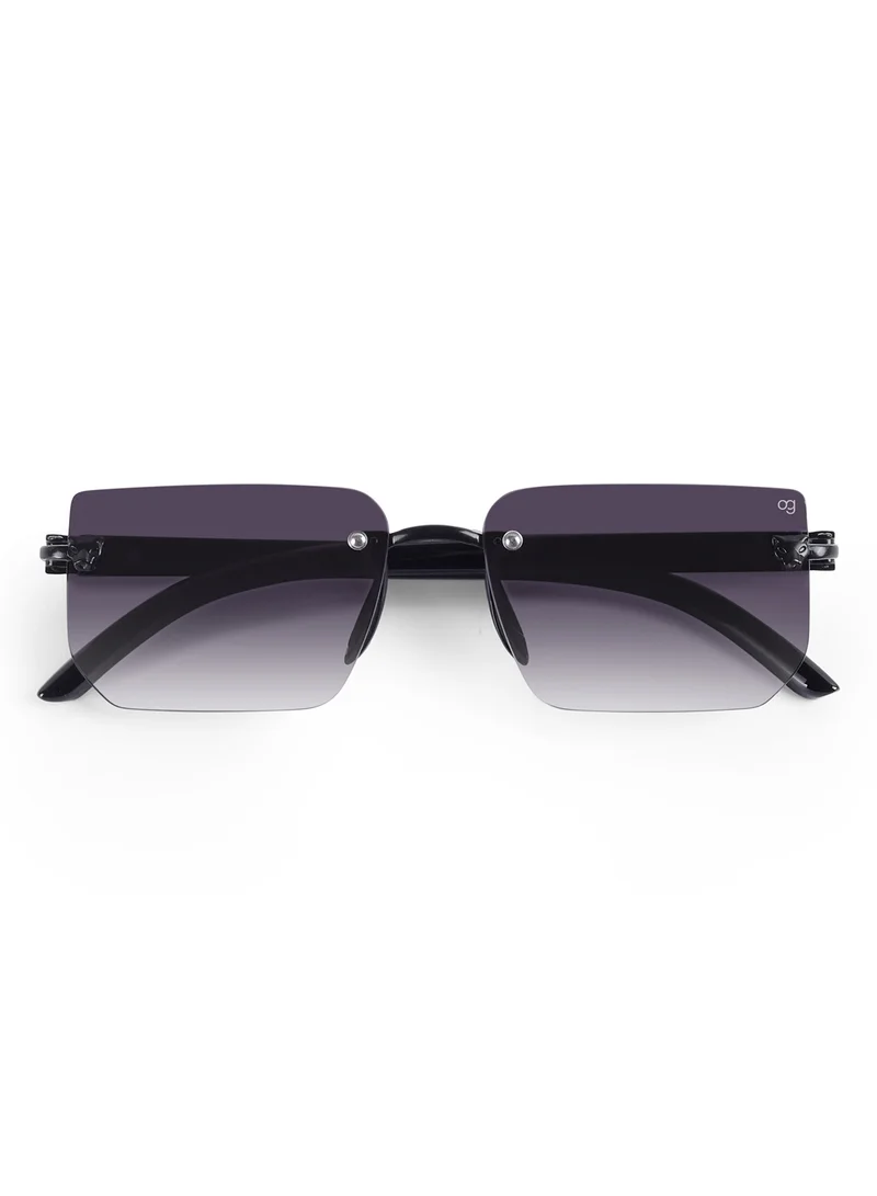 Woggles UV Protection Rectangle Sunglasses| Men & Women|Rimless Sunglasses