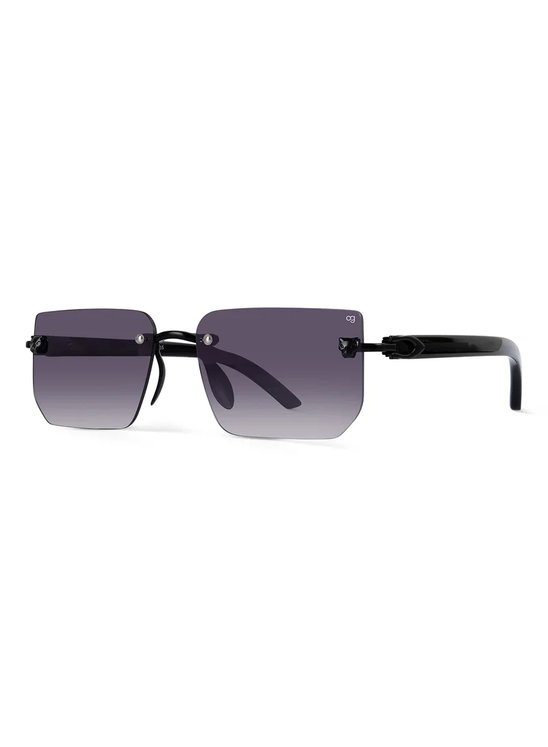 Woggles UV Protection Rectangle Sunglasses| Men & Women|Rimless Sunglasses