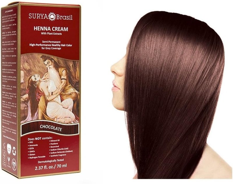 Surya Brasil Henna Cream in Chocolate - 2.31 oz for Grey Coverage - Image 1