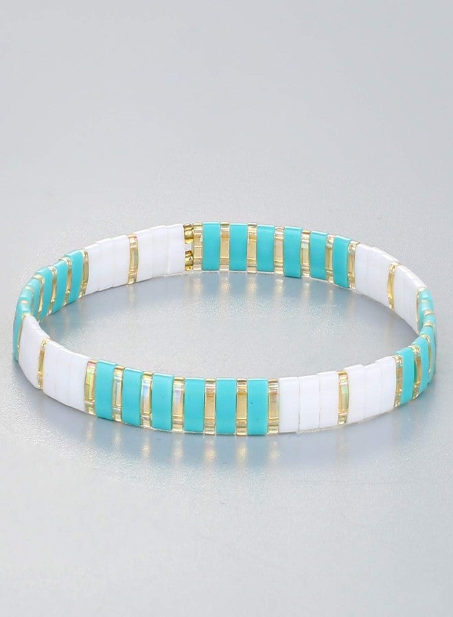 KELITCH Women Stretch Bracelets Mixed Tila Seed Beaded Bracelets Lucky Jewelry for Women Lovers - Image 3