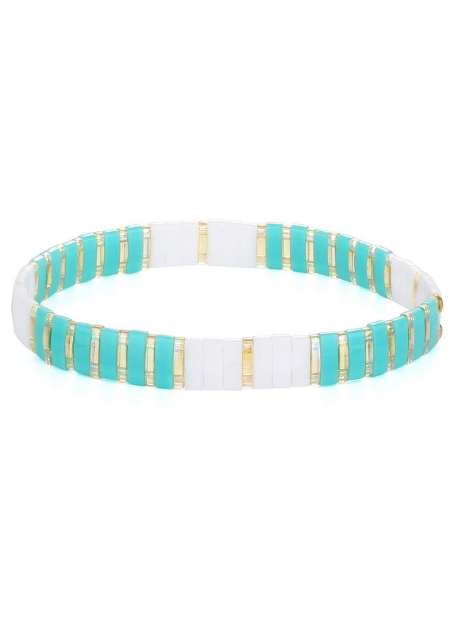 KELITCH Women Stretch Bracelets Mixed Tila Seed Beaded Bracelets Lucky Jewelry for Women Lovers - Image 1