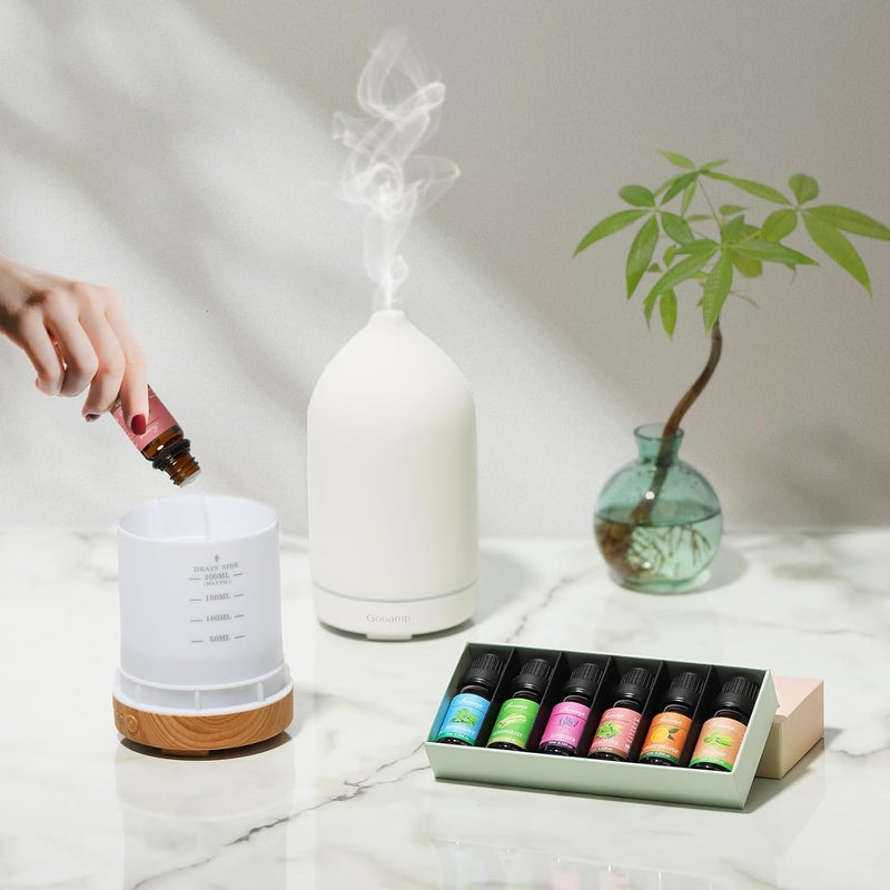 Gooamp Essential Oils Set-Top 6 Organic Blends for Diffusers,Candle Making,Aromatherapy,Humidifiers,Gifts - Peppermint,TeaTree,Lavender,Eucalyptus,Lemongrass,Orange(6X0.33 fl oz) - Image 3