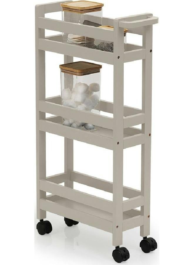 لوفت عربة، رف تخزين، طول 40 × عرض 15 × ارتفاع 75 سم، بيج-174762O - Image 1