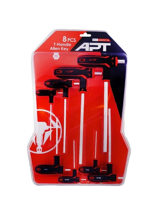 Apt APT 8-Piece Long T-Shaped Set 1.5 to 10 mm