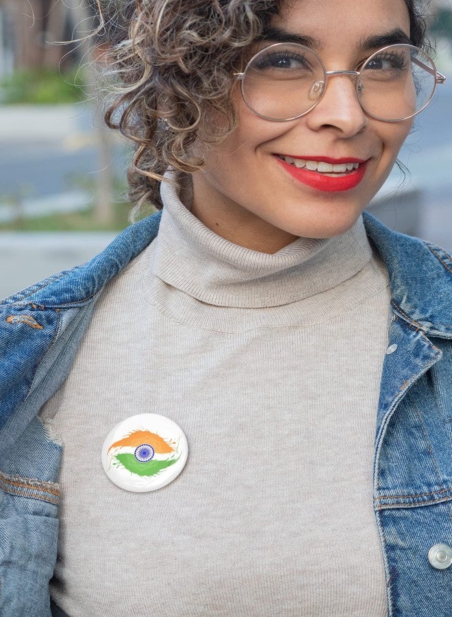 Nivaraprint Nivara's | India Flag Badges | National Flag Pin-Badges | India Republic Day Badge | Tricolor Pin Button Badges | Independence Day Batches (Pack of 7, Design 1) - Image 4