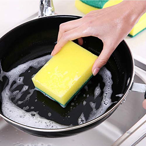 BIUZKO Kitchen Cleaning Sponges, Heavy Duty Non-Scratch Scrub Sponges for Dishes, Bathroom, Car Wash, All-Purpose Pad Scrubbing Bubbles Cleaner, Pack of 10 - Image 4