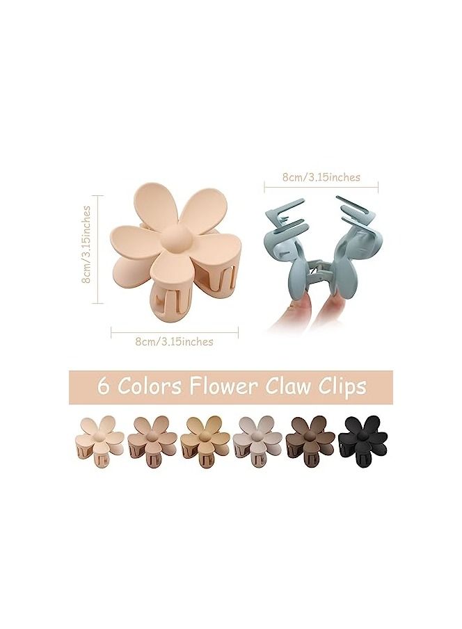 ORiTi مشابك شعر داسي كبيرة لطيفة، تثبيت قوي غير قابل للانزلاق للشعر الرقيق للنساء، إكسسوارات شعر للنساء والفتيات، 6 ألوان - Image 2