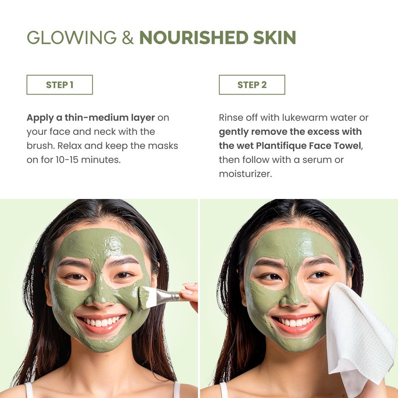 PLANTIFIQUE Korean Skincare Clay Mask â€“ Hydrating Mud Mask with Avocado & Superfoods, Dermatologist-Tested for Face & Body â€“ Vegan, 3.4 Oz/100ml - Image 5
