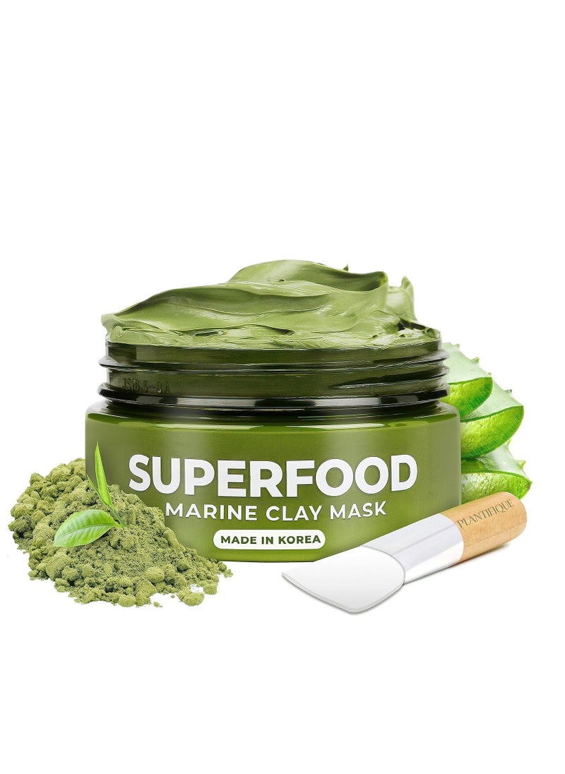 Plantifique - PLANTIFIQUE Korean Skin Care Detox Face Mask with Avocado & Superfoods - Hydrating Clay Mud Mask Dermatologist Tested for Face and Body - Vegan Skincare 3.4 Oz/100ml - Image 1