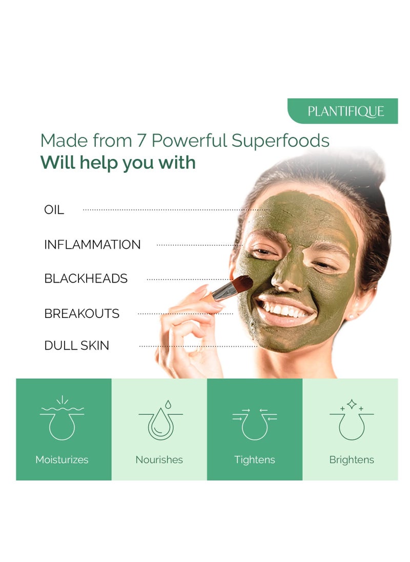 Plantifique - PLANTIFIQUE Korean Skin Care Detox Face Mask with Avocado & Superfoods - Hydrating Clay Mud Mask Dermatologist Tested for Face and Body - Vegan Skincare 3.4 Oz/100ml - Image 1