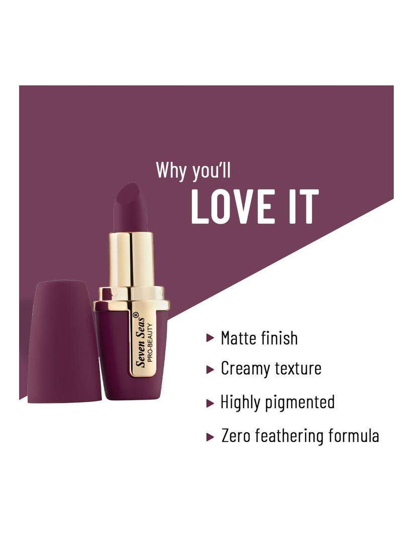 Seven Seas Seven Seas Lip Comfort Velvet Finish Matte Lipstick Long Lasting Smooth Application fsun proTransferproof and Smudge Proof  Highly Pigemented Lipstick for Women  - Image 2