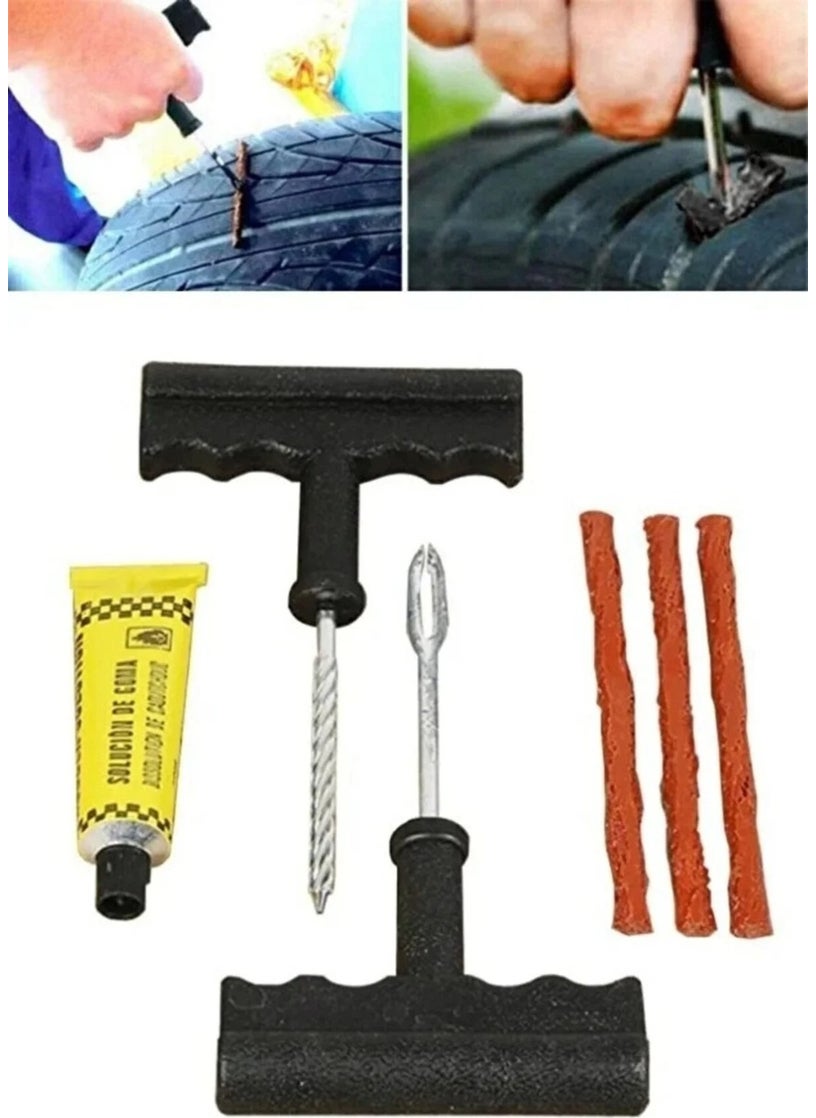 Safestore - Tire Repair Kit Wick Throwing Set + Tire Repair Kit Rubber Screw Set + 5 Spare Wicks - Image 1