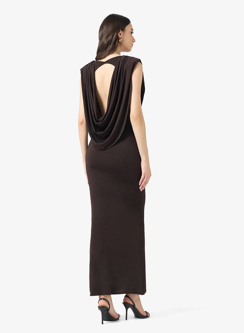 TFNC Charmed Cowl Neck Body-Con Maxi Dress - Image 3