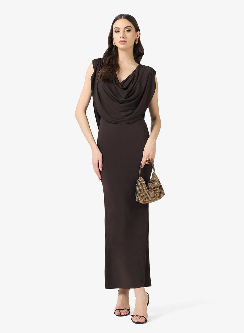 TFNC Charmed Cowl Neck Body-Con Maxi Dress - Image 5