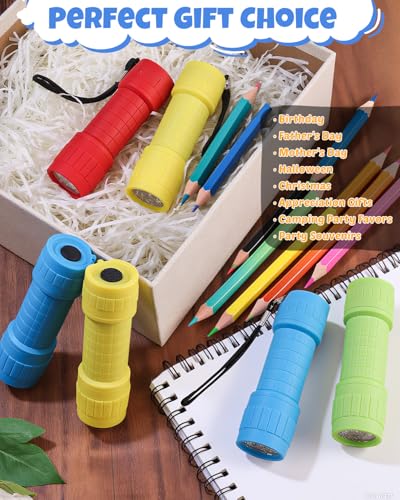 EverBrite 16-Pack Mini LED Flashlight Set - Assorted 4 Colors, 48 AAA Batteries Included, for Hurricane Supplies Party Favors, Kids Gift, Camping, Hiking etc - Image 3