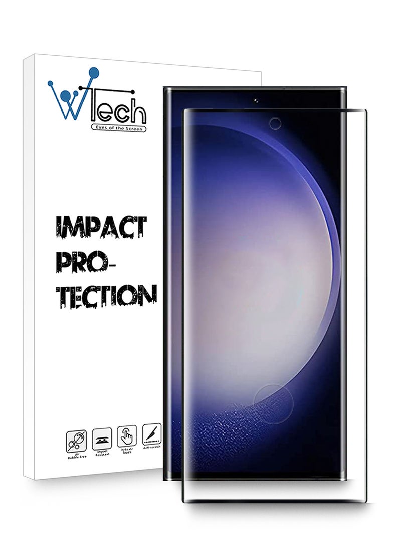 Wtech Samsung Galaxy S23 Ultra 5G / S22 Ultra 5G Tempered Glass Full Glue Curved Screen Protector (MSGECN) - Clear - Image 1