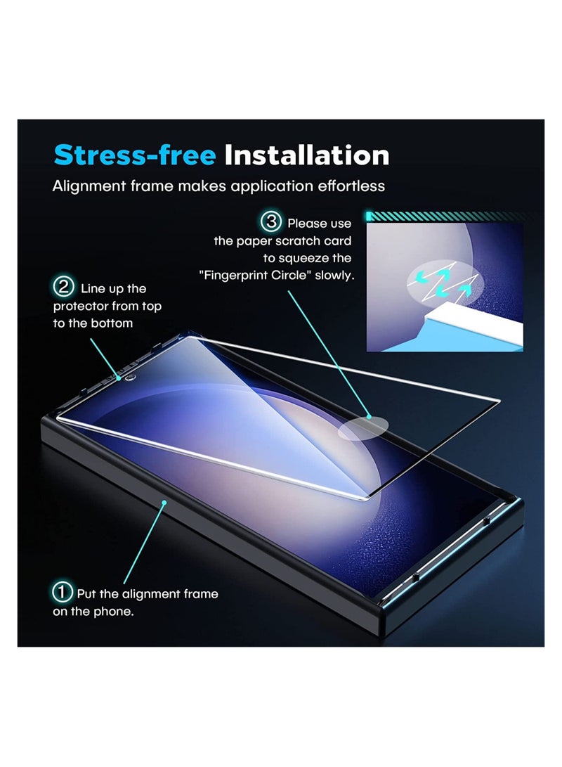 Wtech Samsung Galaxy S23 Ultra 5G / S22 Ultra 5G Tempered Glass Full Glue Curved Screen Protector (MSGECN) - Clear - Image 2