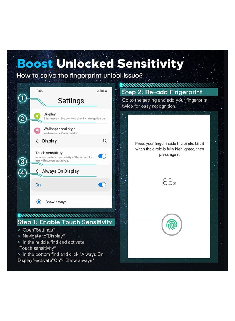 Wtech Samsung Galaxy S23 Ultra 5G / S22 Ultra 5G Tempered Glass Full Glue Curved Screen Protector (MSGECN) - Clear - Image 4