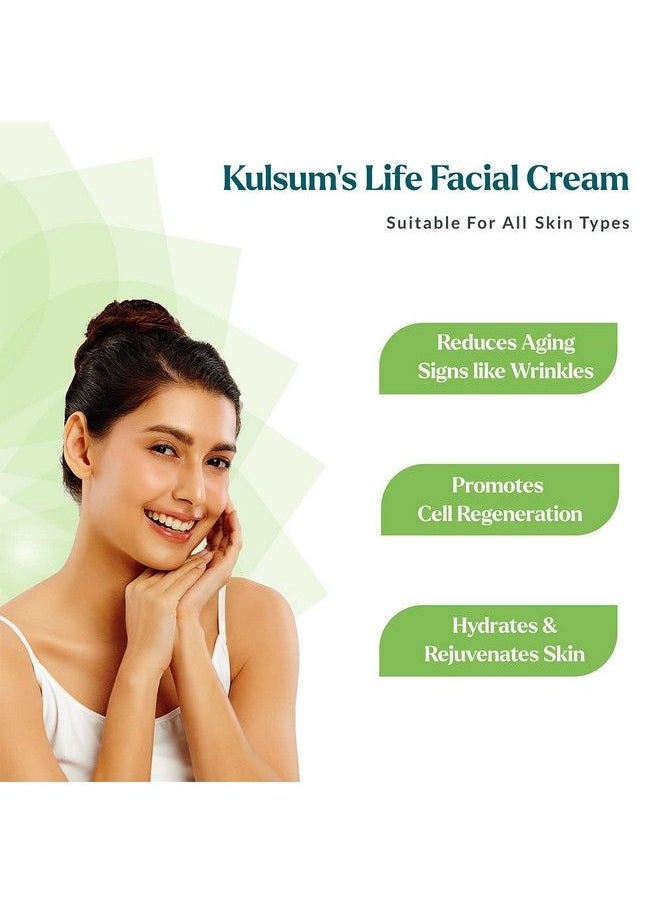 Kulsum's Kaya Kalp Herbals Life Daily Facial Cream For Anti Ageing & Rejuvenation For Normal To Dry Skin 200 G  - Image 4