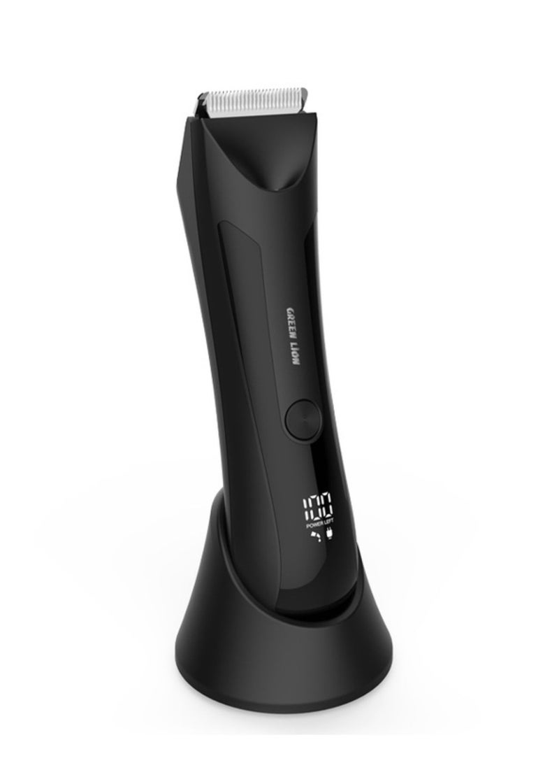 GREEN LION Sensitive Area Trimmer with 90-Minutes Working Time, LED Display, 600mAh Battery Capacity, Water-Resistant, Ceramic Blades, 2 Hours Charging Time - Black - Image 1