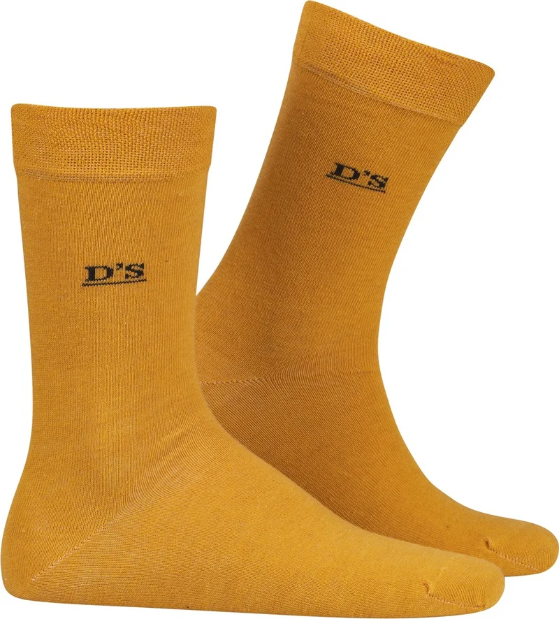 دي أس دامات Ds Damat Men's Cotton Socks Basic Mustard