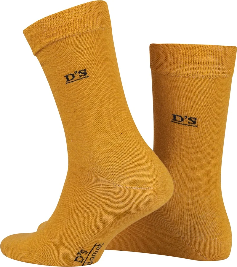 دي أس دامات Ds Damat Men's Cotton Socks Basic Mustard