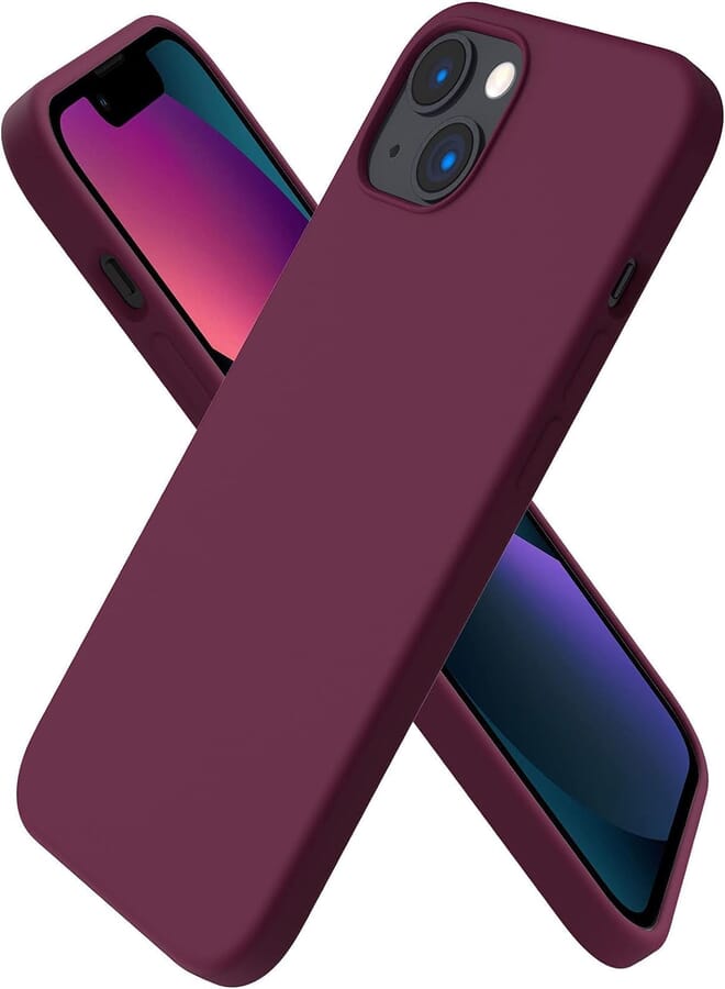 Next Next Store Silicone Case Compatible with iPhone 13 Pro - Perfect Protection and Stylish Design, Compatible with Wireless Charging, Protects Against Bumps and Scratches (Maroon)