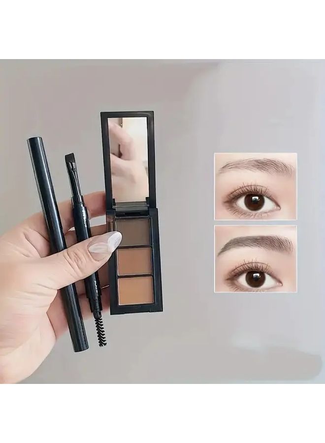Portable Dual Head Eyebrow And Eyelash Line Brush Set With Cap FH 1 Dual Tip Nylon Bristles For Stencil Free Winged Looks Sensitive Light Beige Non Alcoholic Formula Compact Travel Friendly Makeup Brush Kit For All Light Beige Types - Image 1