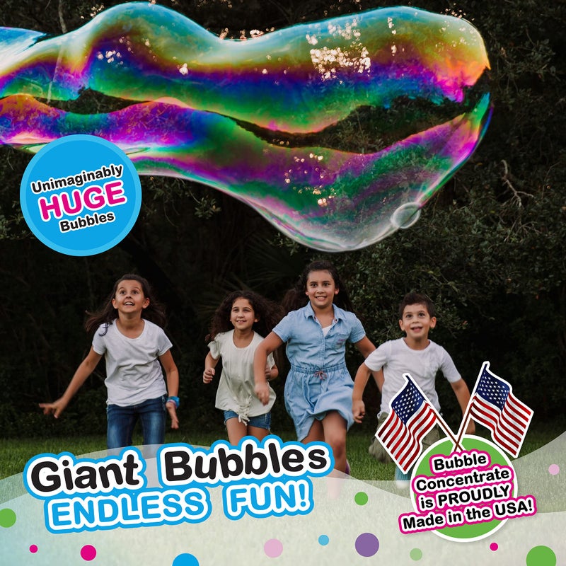 WOWmazing Grab-N-Go Kit: Incl. Wand, Jumbo Bubble Concentrate, Bucket, and Tips & Trick Booklet | Outdoor Toy for Kids, Boys, Girls | Bubbles Made in The USA - Image 3