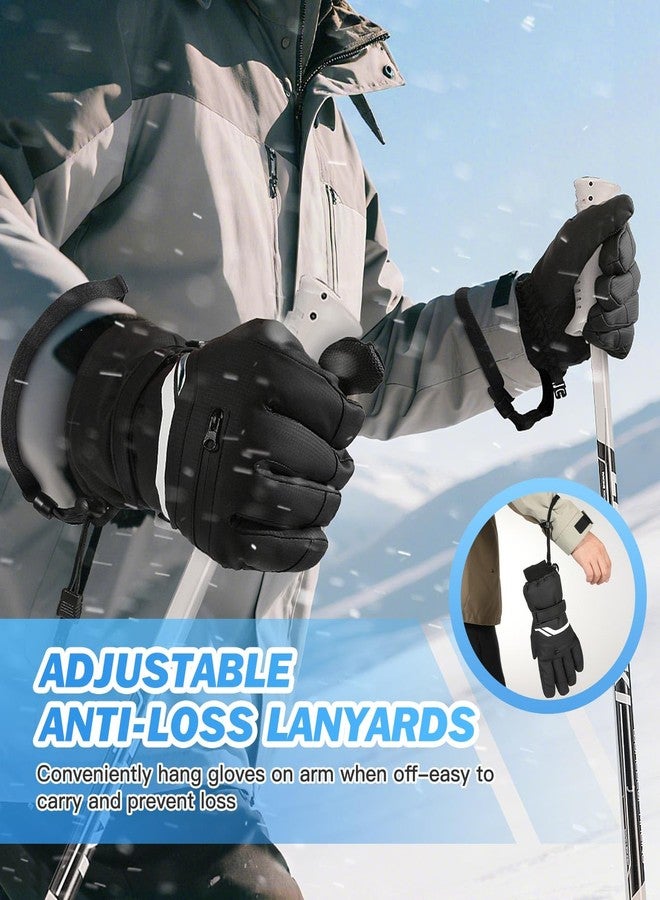 موكو قفازات موكو الشتوية الحرارية المقاومة للماء للرجال والنساء، قفازات دافئة مقاومة للرياح والطقس البارد للتزلج على الجليد، مزودة بعازل ثينسوليت 3M مع أصابع تعمل باللمس، مناسبة للجري وركوب الدراجات والمشي لمسافات طويلة والقيادة والرياضات الخارجية والعمل اليومي، مقاس L - Image 4