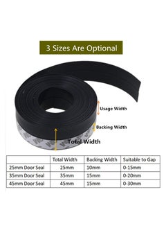 YOMYM Weather Stripping Door Seal Strip Self Adhesive Silicone Draft Bottom Gap Replacement Strip Roll Soundproof for Door  - Image 2
