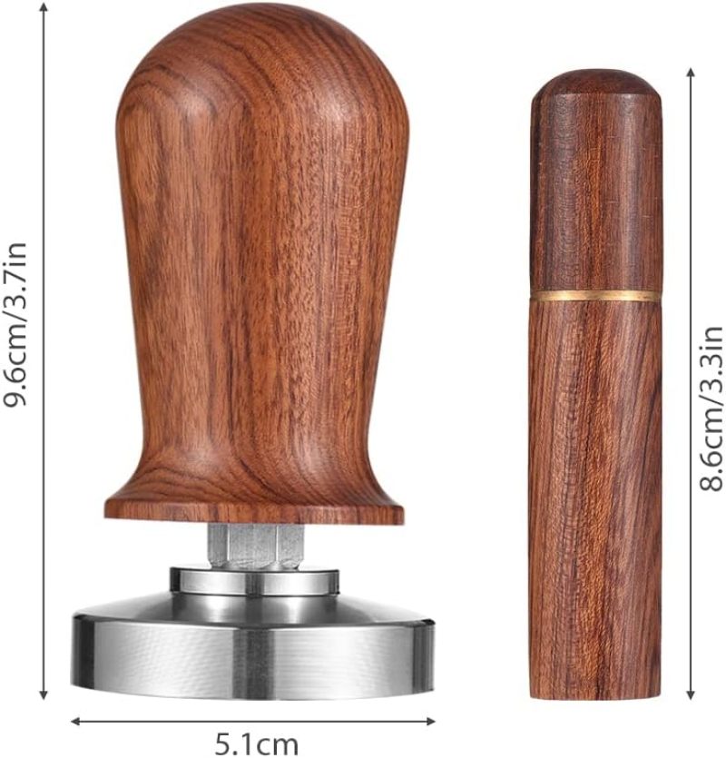51mm Stainless Steel Coffee Tamper - Mahogany Color Espresso Tool with Consistent Tamping Pressure - Rustproof Dishwasher Safe for Professional Baristas Home Espresso Enthusiasts - Image 4