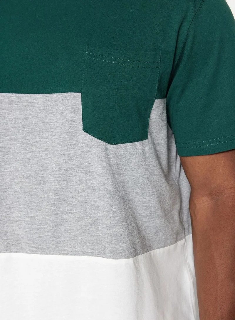 trendyol Color Block Crew Neck T-Shirt & Sweatpants