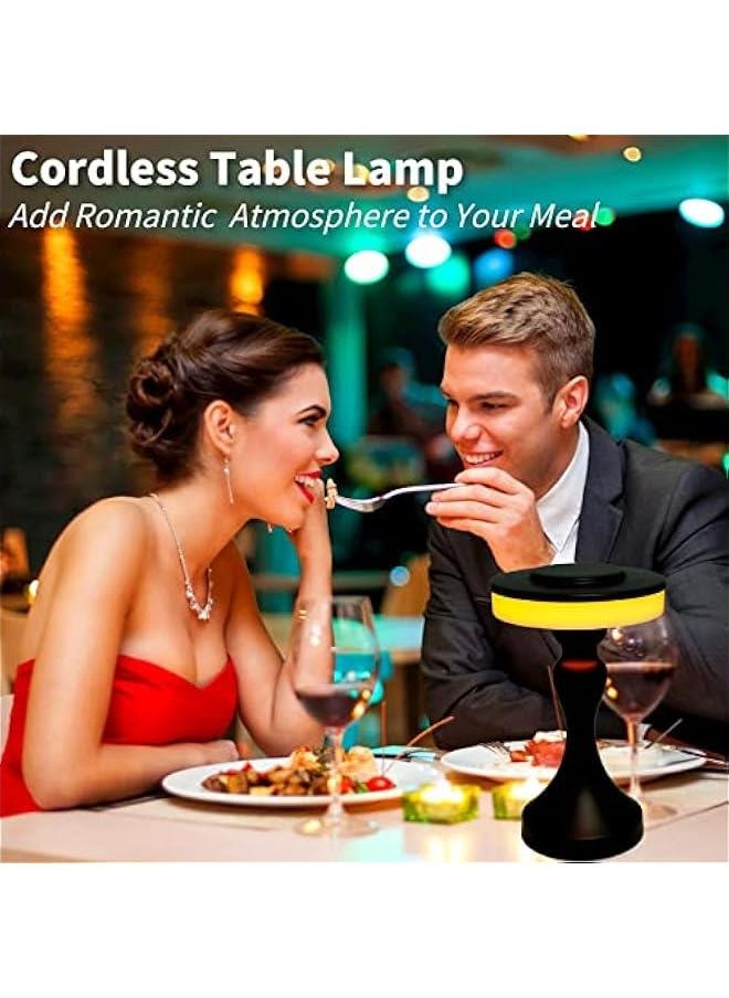 Generic GZKPL Bedroom Table Lamps, Cordless Bedside Desk Light with Touch Switch Portable LED Dimmable Brightness Rechargeable Battery Operated Night Light for Home, Office, Restaurant (Black)  - Image 3